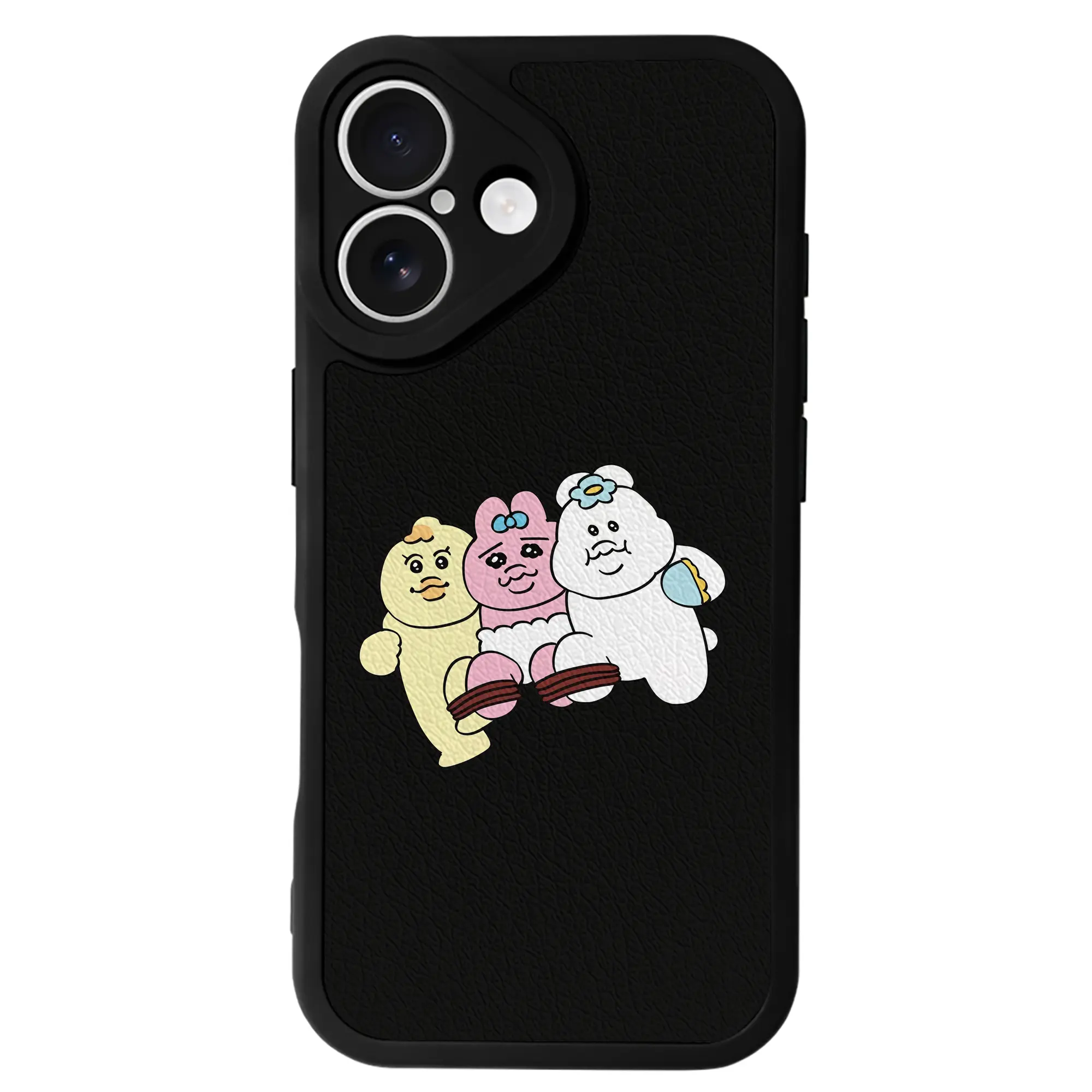 おぱんちゅうさぎ グッズ おぱんちゅうさぎ - IPhone 16シリーズ対応 ・ シリコンスマホケース ・ レザー調 ・ 高精度フィット ・ 耐衝撃 ・ ワイヤレス充電対応 ・ 精密カット